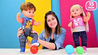 Ayşe, Gül ve Mert ile beraber top havuzuna gidiyor! Kukla oyunları.