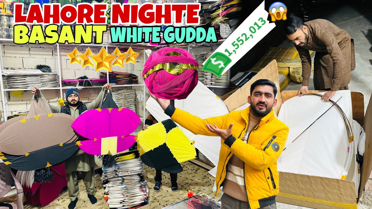 Lahore Night Basant Shopping 🥰15lakh Ke Kites😱Approved Pinna For Basant 2026😃