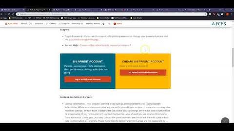 Creating a SIS FCPS 24 7 Account