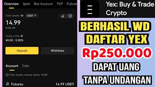 Latest YEX app update event | Register for the YEX APK and immediately withdraw your KYC reward a...