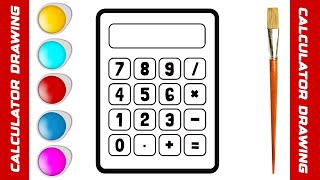 Calculator Drawing, Coloring, Painting | Easy step by step #howtodraw