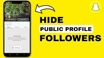 How To Hide Followers On Snapchat Public Profile