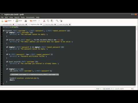 PHP Tutorial: Register and Login (Email Activation Extension) [part 01]