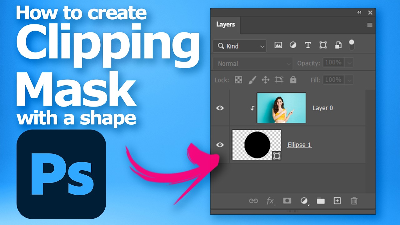 How to create a clipping mask with a shape in Photoshop - YouTube
