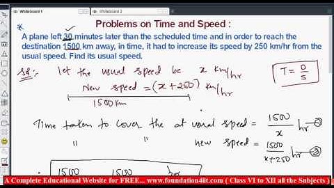 Word Problems on Time and Speed in Quadratic Equations || Class 10 Maths ICSE ||
