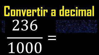 Convert to decimal transform fraction to decimal