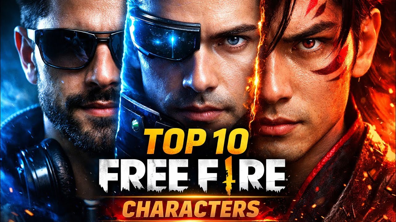 🔥 TOP 10 FREE FIRE CHARACTERS – CINEMATIC AI SHOWCASE | 4K ULTRA REALISTIC 🔥