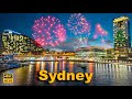 Sydney australia walking tour  darling harbour fireworks  4kr