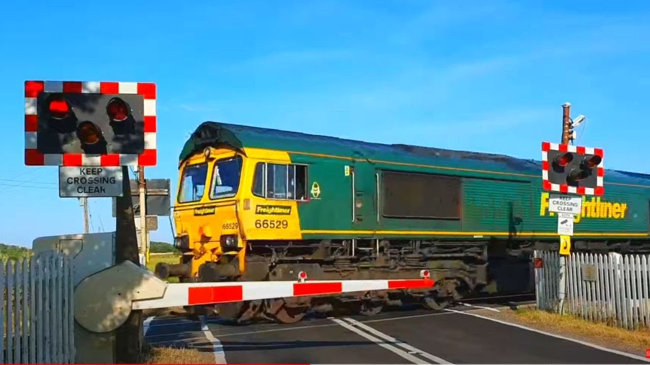 Rare Crossing at Barway Level Crossing, Cambridgeshire
