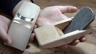 古いデコラ鉋×2を反り鉋と四方反り鉋に作り変えてみた（刃口に真鍮もつけたよ）