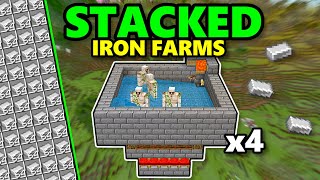 BEST STACKED IRON FARM for 1.21 MINECRAFT BEDROCK EDITION | FULL TUTORIAL