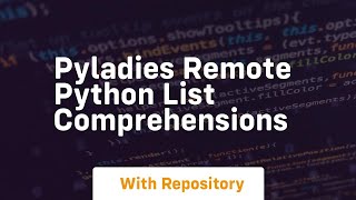 Pyladies remote python list comprehensions