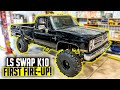 LS Swapped K10 Squarebody First Fire Up! - 1987 Chevy K10 Truck Ep. 3