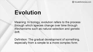 Evolution Meaning