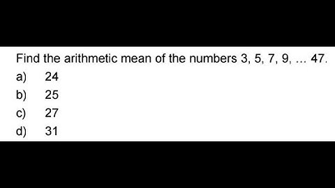 Arithmetic Mean - Statistics - #cafoundation  - Quantitative Aptitude - MCQ 2