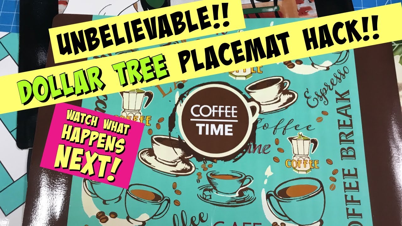 DOLLAR TREE HACK USING PLACEMATS* easy & amazing!! - YouTube