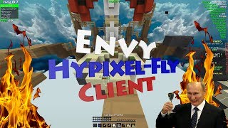 Hacking on hypixel with Envy hacked client [ Fly bypass ] - Naik_