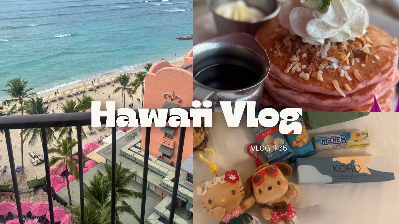 Hawaii vlog🌺　のんびりと海を眺めつつ、ハワイの人気店を楽しむ３泊４日旅行🏄‍♀️🥞🏝