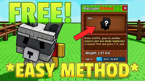 EASIEST Way To Get A Racoon Pet For FREE! | Roblox Grow A Garden