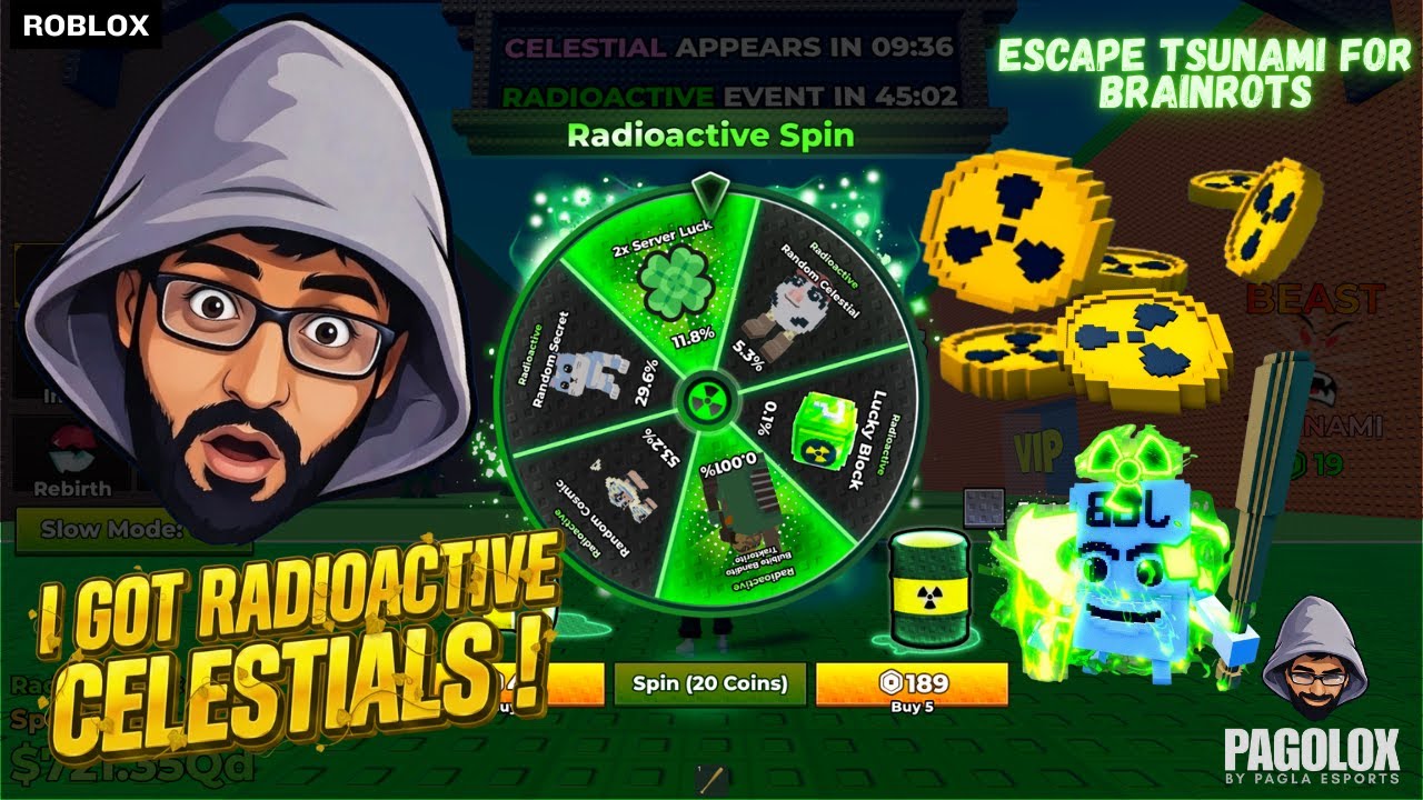 How I got Celestial Brainrots ! RADIOACTIVE SPIN in ROBLOX.
