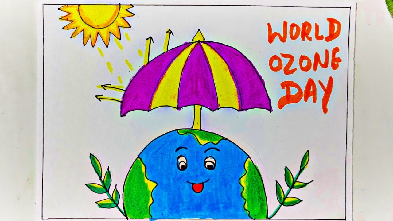 World ozone day poster drawing//How to draw world ozone day poster drawing easy step//Easy ozone day