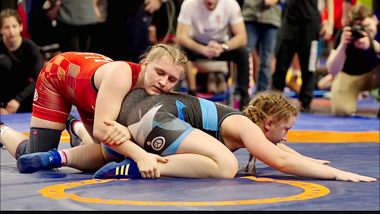 U20 Veronika Vilk (CRO) vs Gudrun Roosiõis (EST) 72kg. Womens wrestling tournament.
