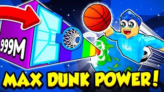 I GOT MAX POWER AND DUNKED IN SPACE IN SUPER DUNK SIMULATOR!!