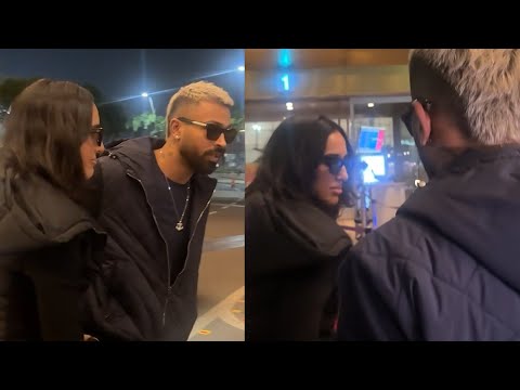 Hardik Pandya With Girlfriend Spotted At Airport Departure