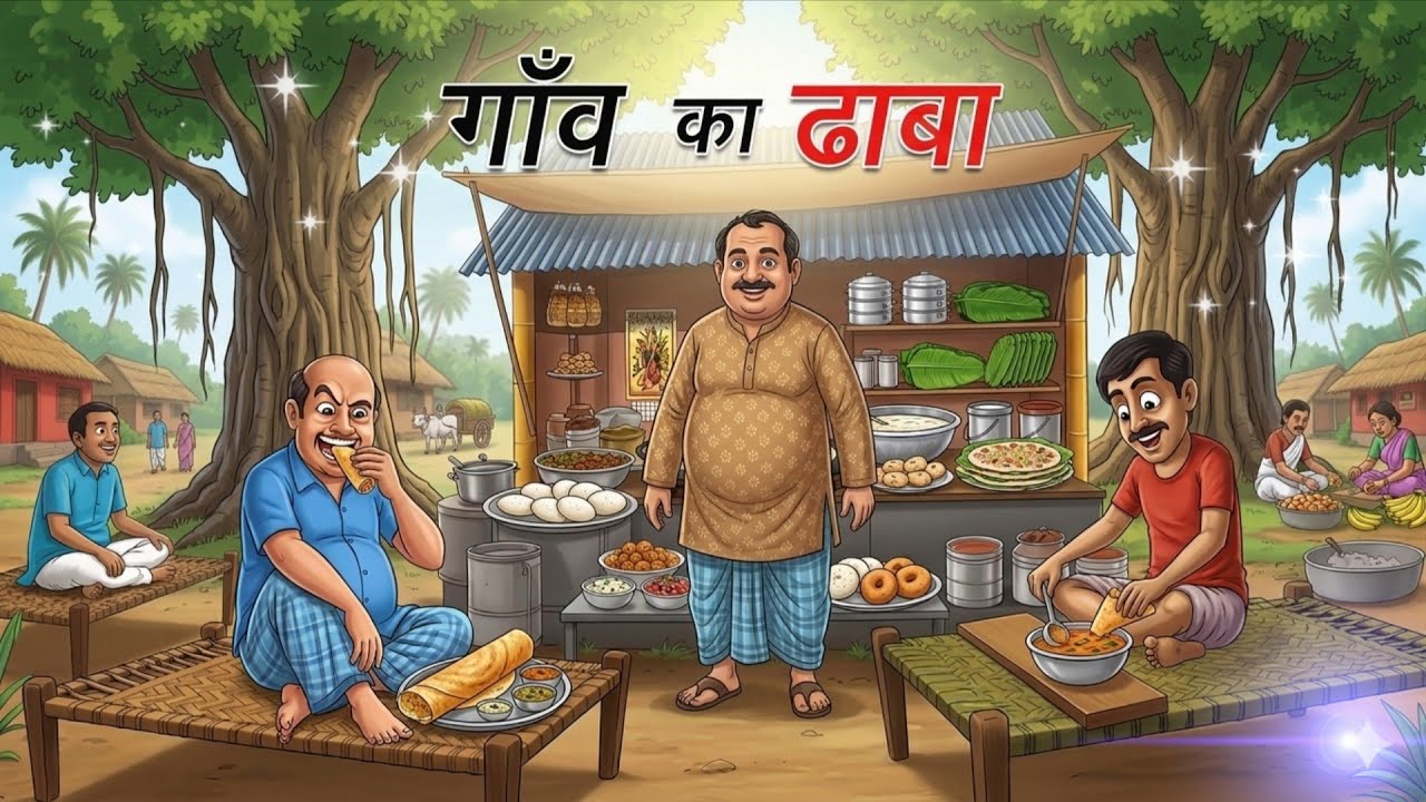 गांव का ढाबा |GAON KA DHABA|HINDI KAHANIYAN |CARTOON STORIES| HINDI STORY  