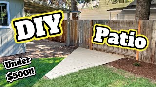 How to build a patio for less than $500.