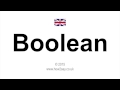 How to pronounce boolean in uk british english