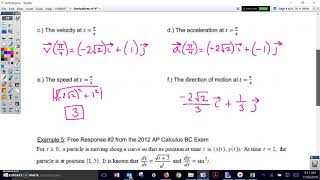 Derivatives of Vector Valued Functions- Examples 4 and 5