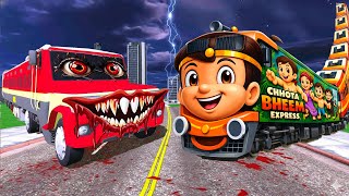 Chota Bheem Train Attack Haunted Bolero Train in Indian Bikes Driving 3d screenshot 4