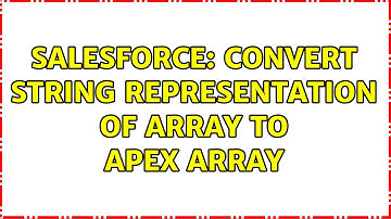 Salesforce: Convert string representation of array to Apex Array