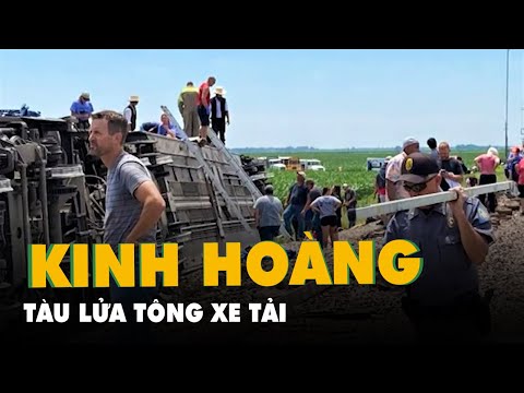 Video Tàu lửa tông xe tải ở Mỹ làm 3 người chết, nhiều hành... - youtube