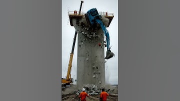 Schokkende bruginstorting tijdens bouwwerkzaamheden | Onmiddellijke vernietiging #mislukking #bou...