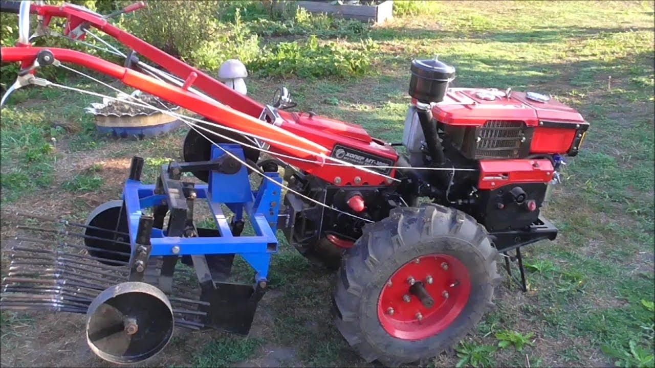 Копка картофеля мотоблоком с ГРОХОТНОЙ копалкой //2018//.