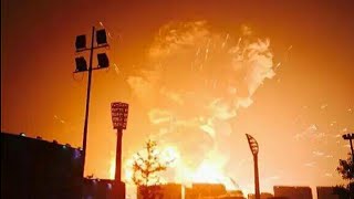 ⁣Мощнейший взрыв в Китае  Таньцзинь Все ракурсы ужасного взрыва   Tianjin Explosion