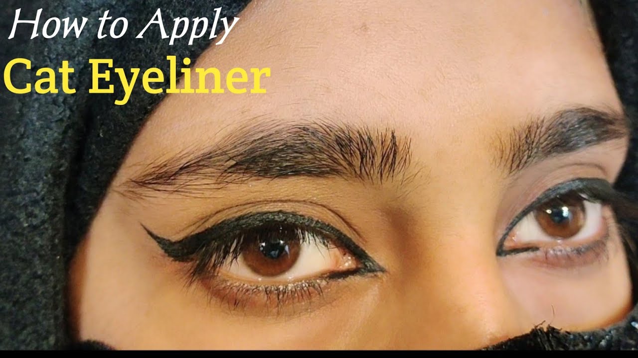 How to apply cat eyeliner // Cat eyeliner lagane ka easy tarika