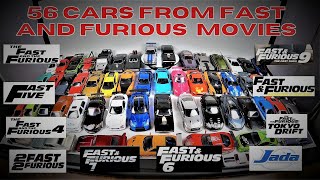 56 Cars from Fast and Furious Movies