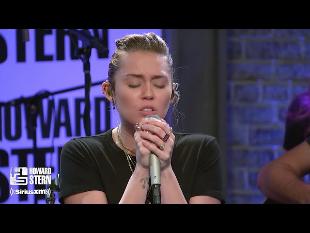 Miley Cyrus “Wrecking Ball” on the Stern Show (2017) class=