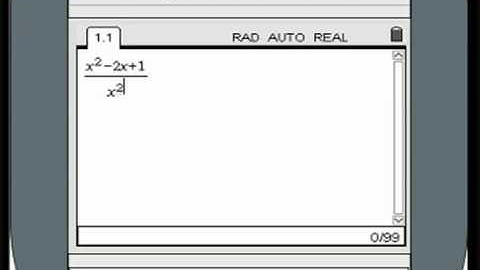 TI-Nspire Mini-Tutorials: Simplifying Rational Expressions