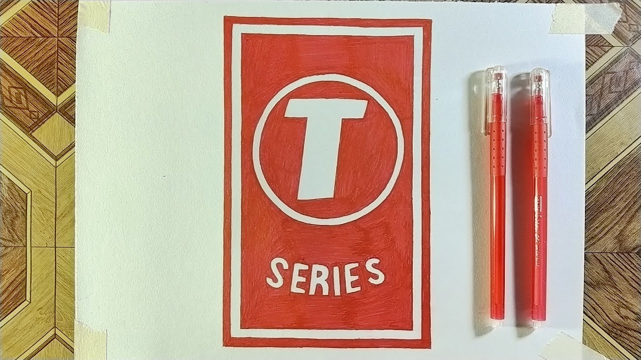 Drawing T Series Loge The World Number 1 Youtube Channel Youtube