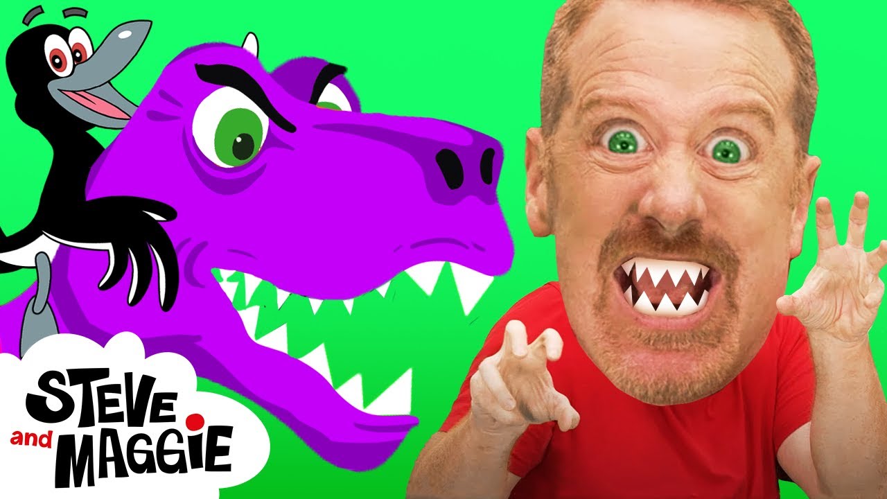 Toy Magic Playhouse and Dinosaurs for Kids with Steve and Maggie | Wow English Story for Children