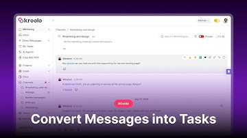 Convert Messages into Tasks on Kroolo
