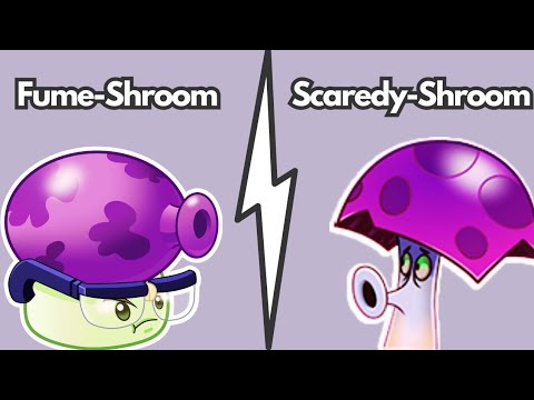 PvZ 2 Game - New Plant SCAREDY SHROOM VS FUME SHROOM - YouTube