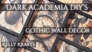 2 Dark Academia DIYs 🖤 Gothic Wall Art & Skull Shadow Box | Vintage Gothic Decor