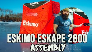 Assembling the Eskimo Eskape 2800 Flip Over Ice Shelter