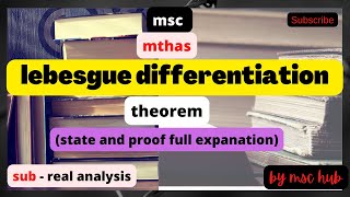 lebesgue differentiation theorem | lebesgue differentiation theorem in hindi | real analysis