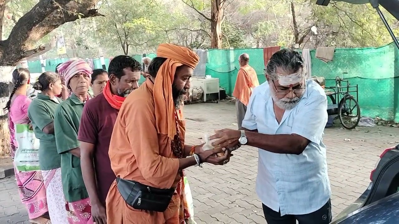 Annadhanam given today at girivalam road Tiruvannamalai for Vasanthi birthday 